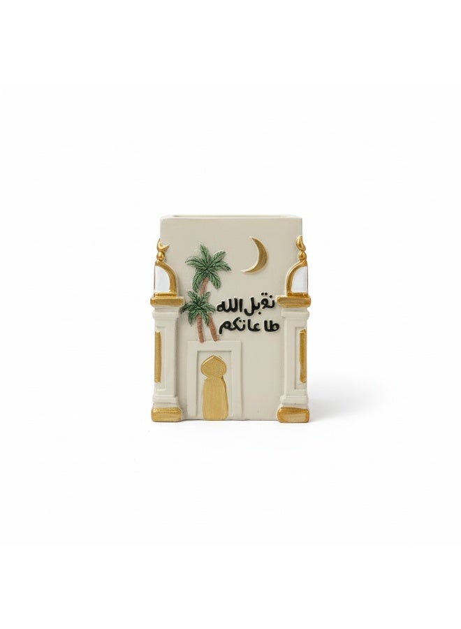 Akdc Premium Ramadan Kareem Mosque Burner - 15Cm Ceramic With Gold Accents - Image 1
